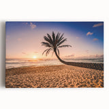 Black and white large art print of Oahu scenery on stretched canvas, ideal for kitchen wall art.