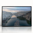 Large abstract wall art featuring a scenic Idaho landscape in muted earth tones on a framed acrylic.