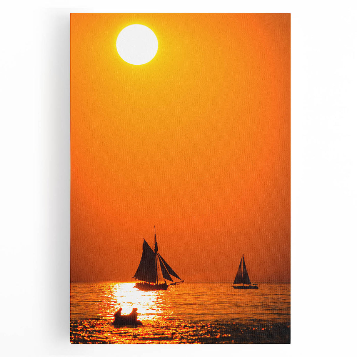 Black and white large art of Lake Michigan, printed on stretched canvas, suitable for kitchen wall art.