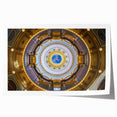 Extra large rolled print of Iowa scenery with vibrant green and soft blue tones, ideal for art wall dining room.