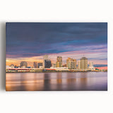 Black and white stretched canvas of New Orleans scenery, ideal for kitchen wall art.