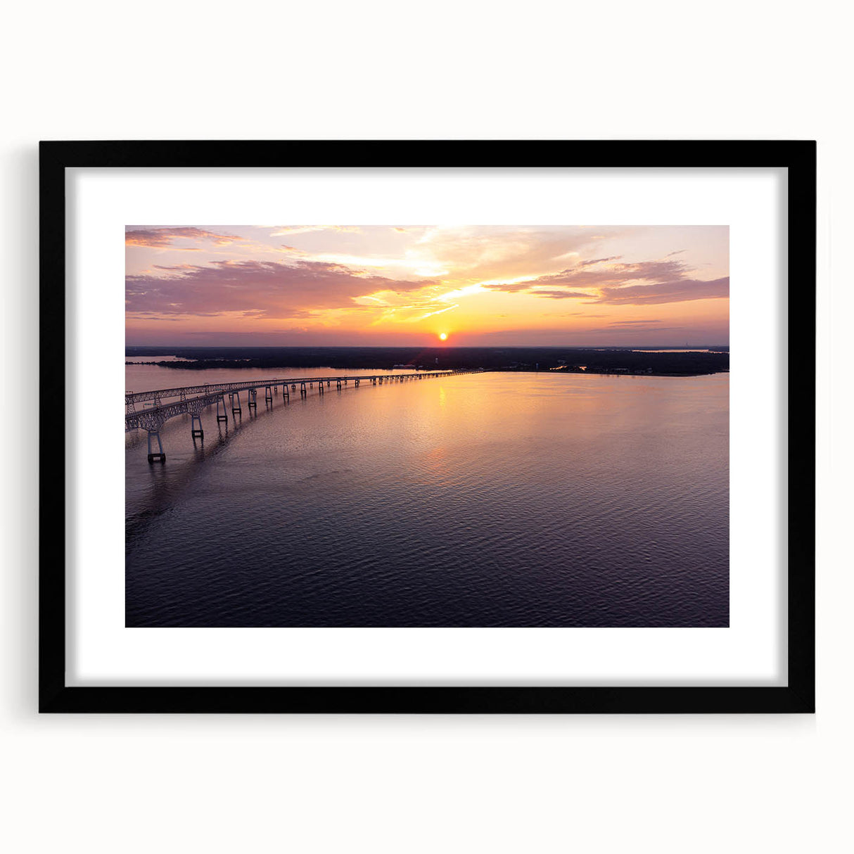 Extra large framed abstract art print depicting colorful, textured scenery of Annapolis, Maryland.