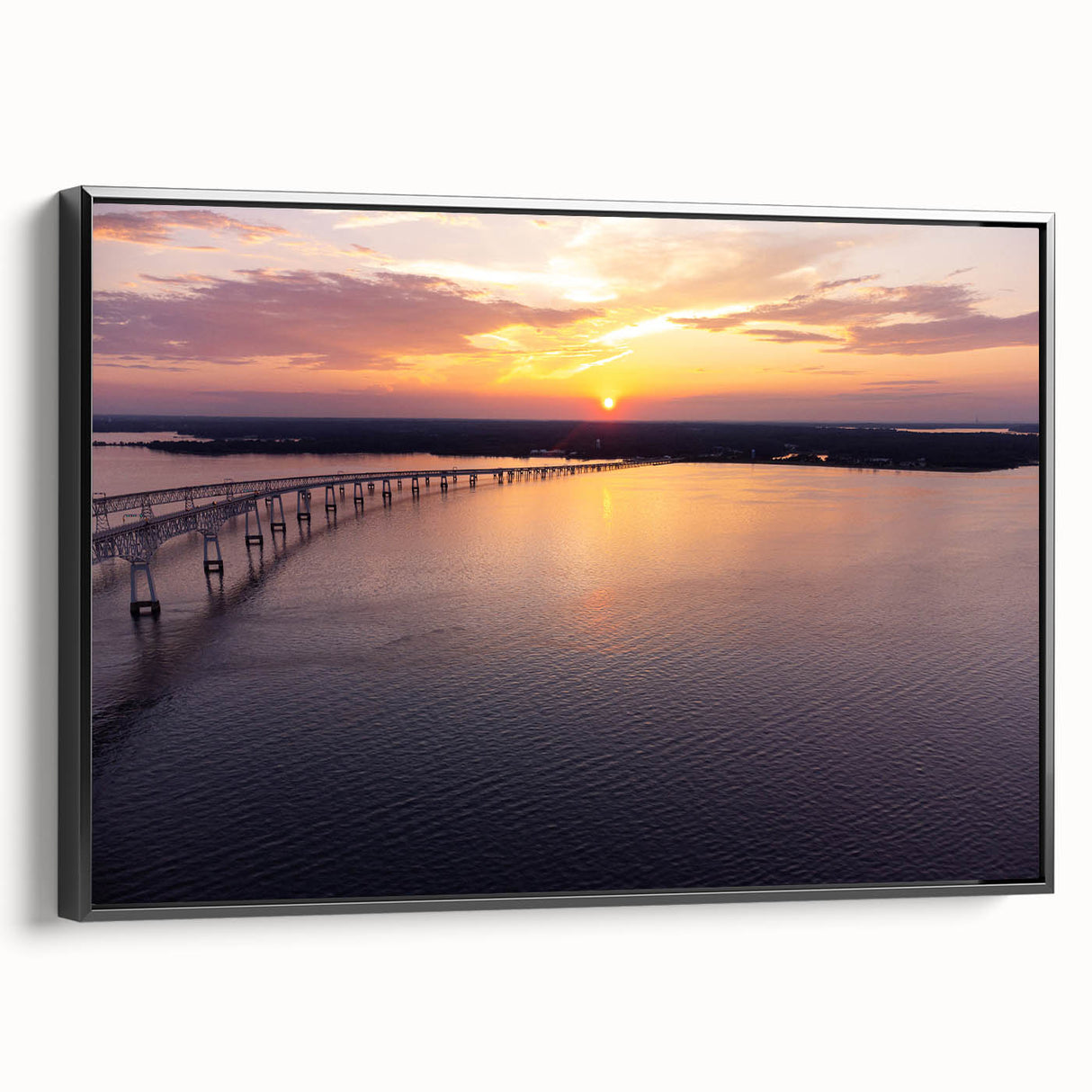 Black and white framed canvas of Annapolis landscape, ideal for bedroom wall art.