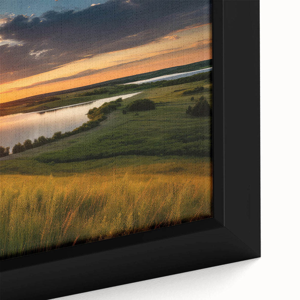 Close-up of a textured black wall art piece featuring a Minnesota landscape, ideal for living room decor.