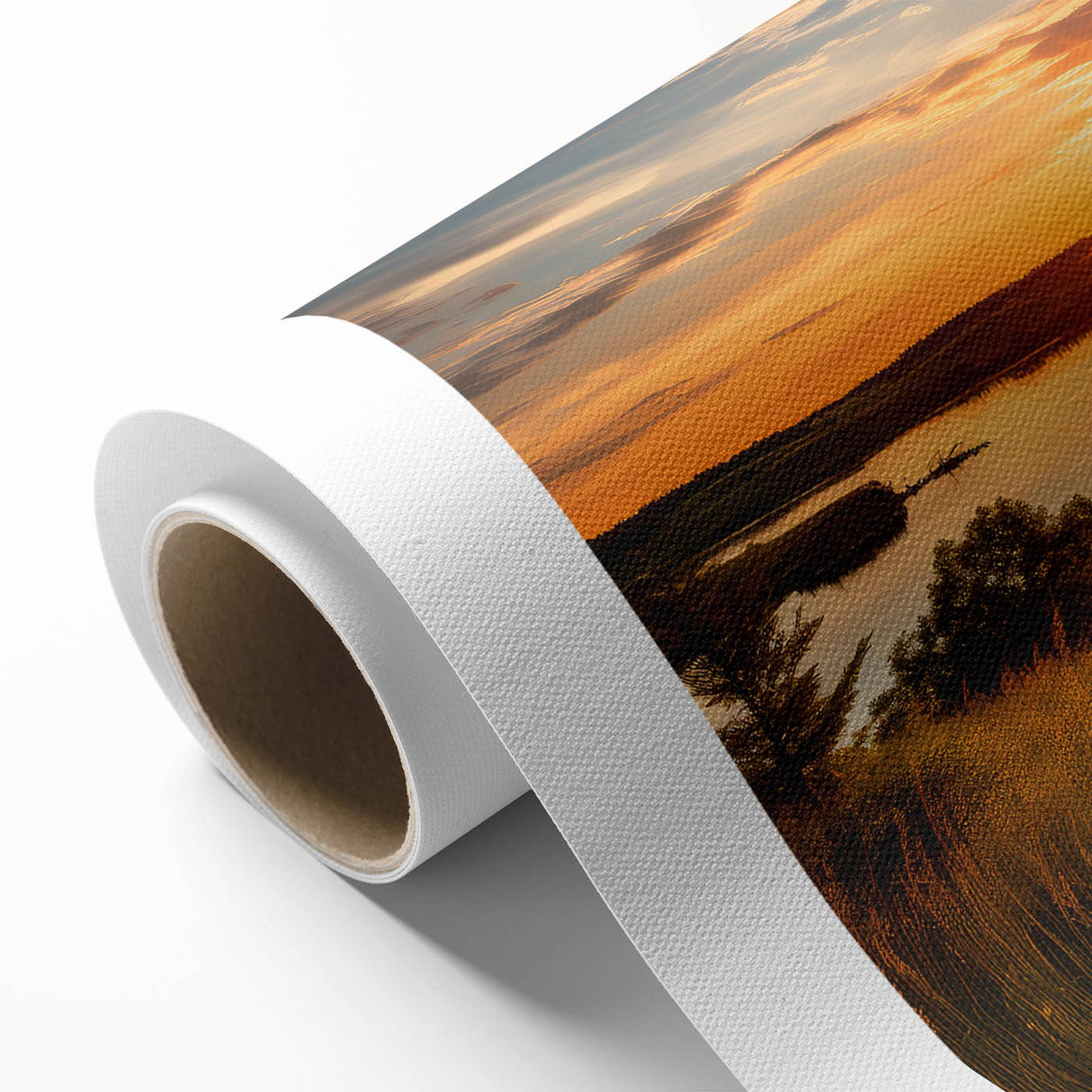 Art Deco style poster depicting Minnesota scenery in pastel hues on rolled canvas, ideal for nursery wall art.