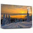 Acrylic print of a Montana landscape in earth tones, suitable for bedroom or dining room decor.