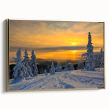 Framed canvas depicting a vintage-style Montana landscape in muted gold and black tones, ideal for bedroom wall art.