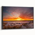 Black and white landscape art painting of New Jersey scenery on framed canvas, ideal for bedroom wall decor.