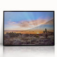Large abstract wall art depicting a New Mexico landscape in muted earth tones on a framed acrylic.