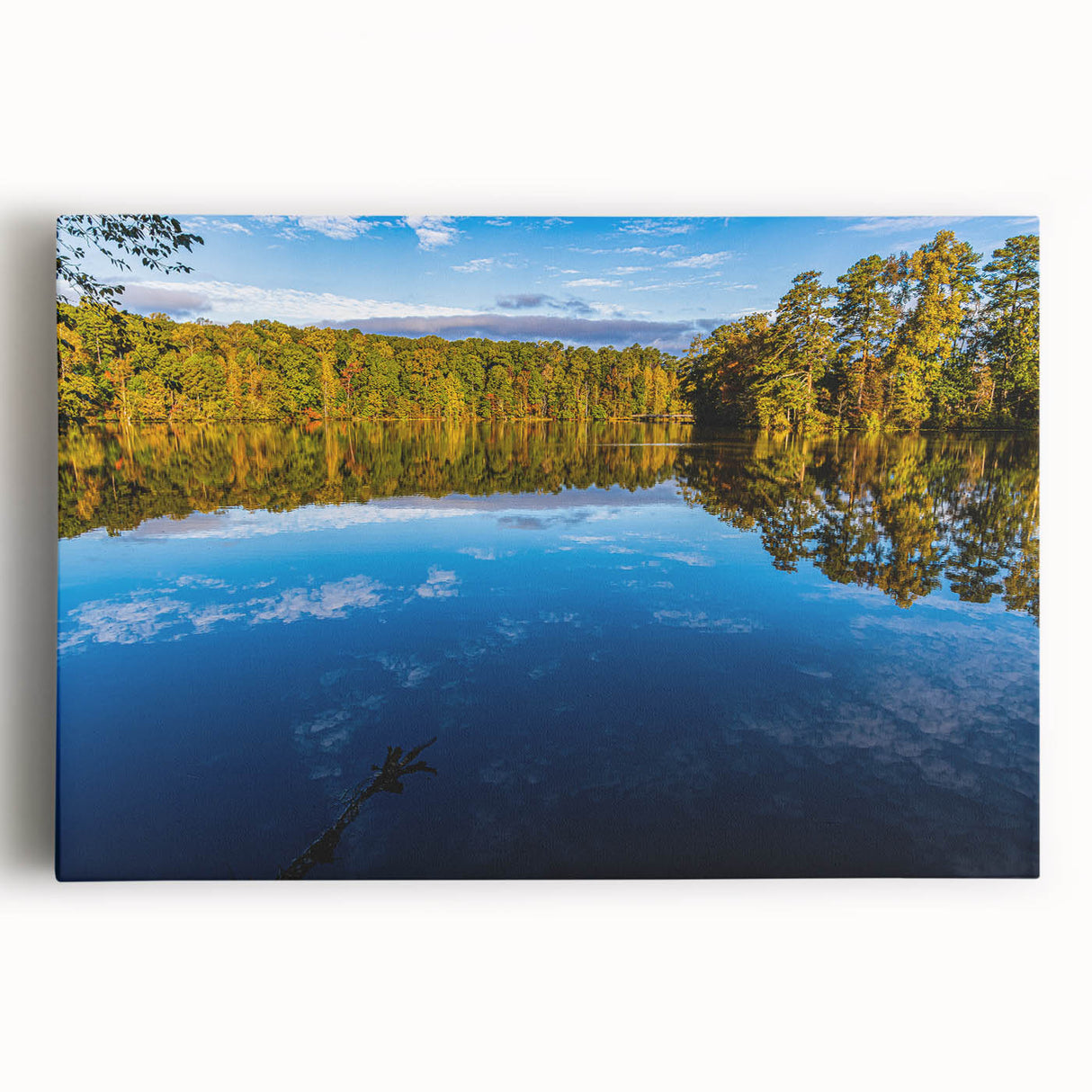 Black and white large art print of Raleigh skyline on stretched canvas, suited for kitchen wall art.