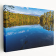 Raleigh, North Carolina skyline in muted earth tones on large stretched canvas, suitable for kitchen wall art.