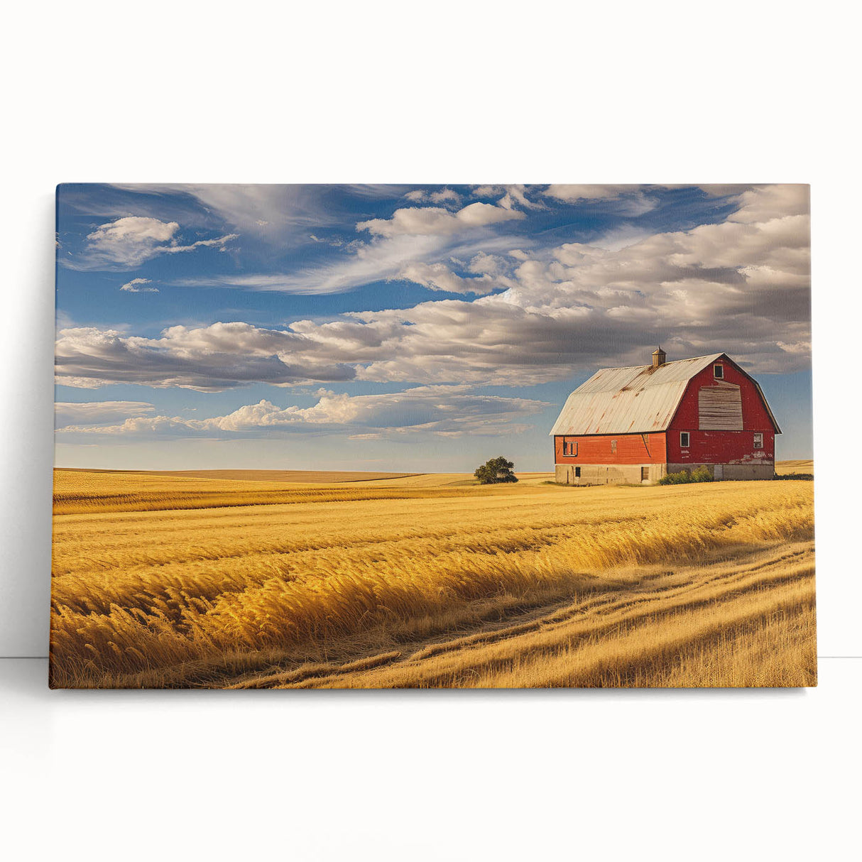 Black and white photograph of North Dakota scenery on stretched canvas, ideal for kitchen wall art or bedroom ambiance.