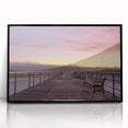 Large abstract wall art featuring a Long Island scenery in black and white tones on a framed acrylic.