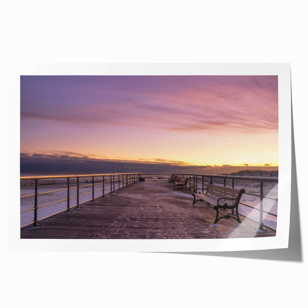 Extra large rolled print of Long Island scenery with vibrant floral elements, suited for dining room wall art.