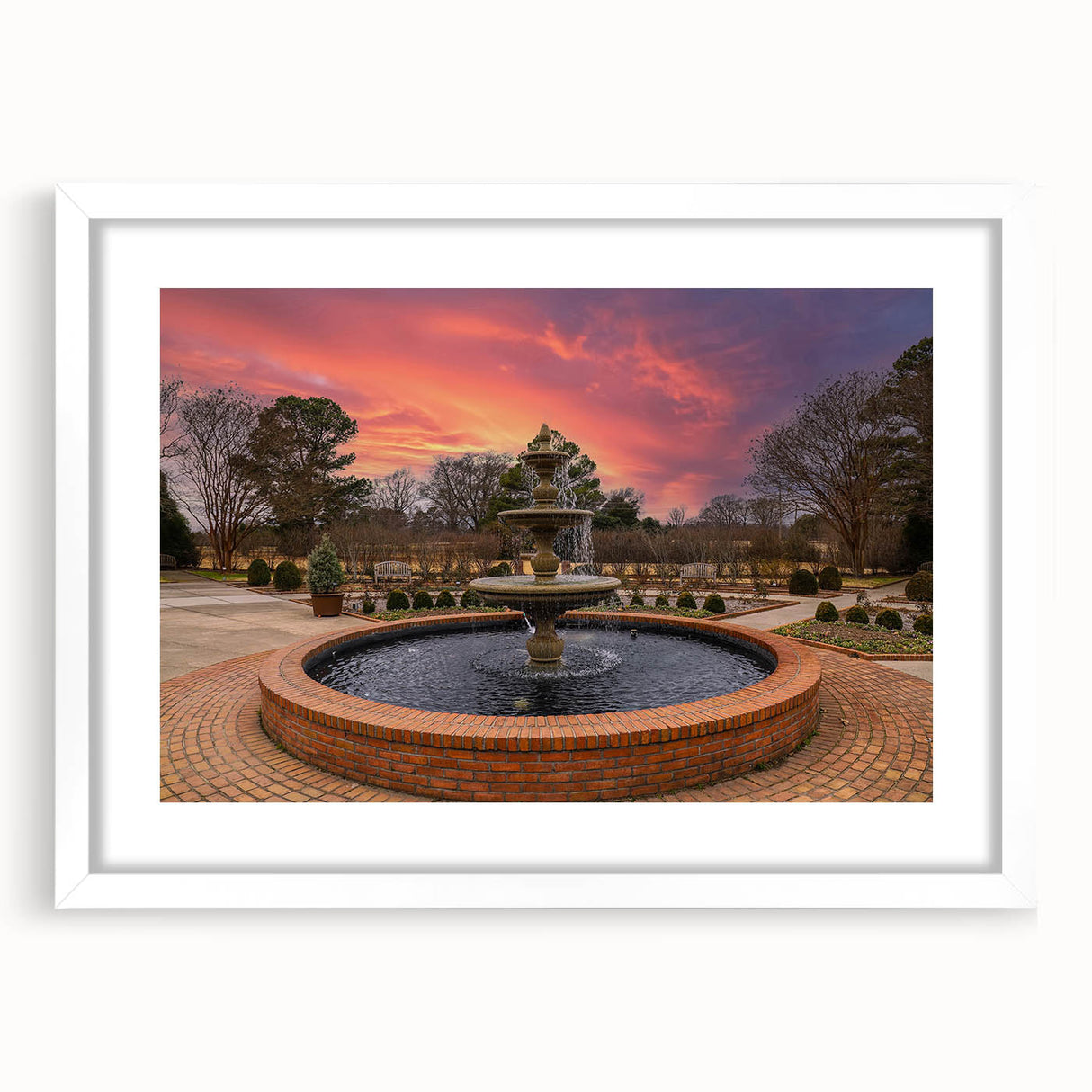 Abstract art print of Memphis skyline in muted gray and blue tones on a framed white mat, ideal for dining room decor.