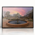Large abstract wall art depicting Memphis scenery in muted earth tones on framed acrylic.
