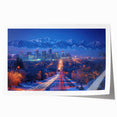 Extra large rolled print of Salt Lake City with muted earth tones, ideal for art wall dining room.