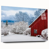 Large abstract wall art of Vermont scenery in muted greens and blues on acrylic glass.