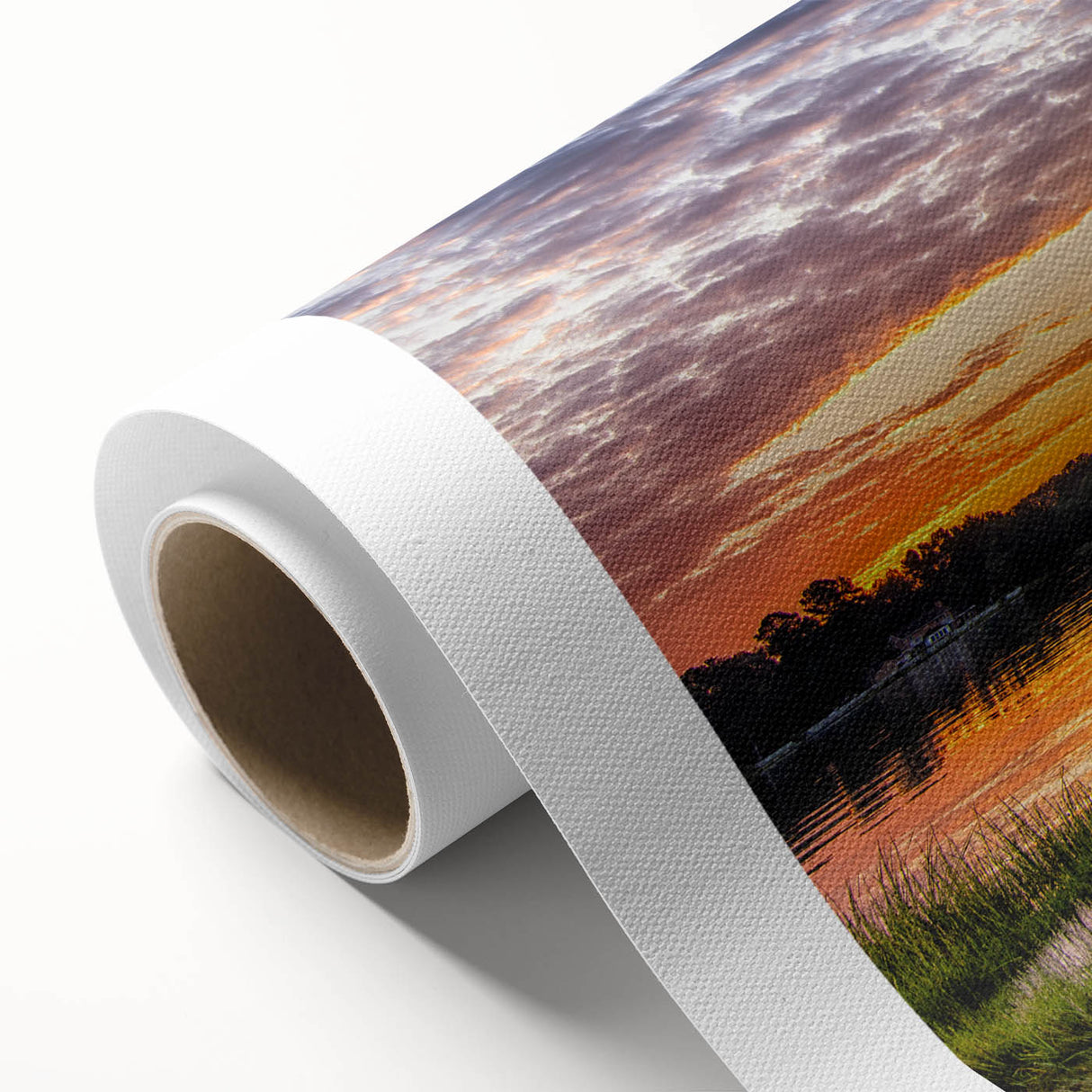 Art Deco poster of Virginia scenery on rolled canvas, featuring pastel shades, ideal for nursery wall art.