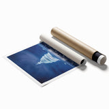 Extra large rolled print of Washington DC Capitol with soft floral accents, suited for classy bathroom wall art.