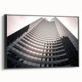 Black and white framed canvas of Seattle landscape, ideal for bedroom wall art.