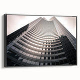 Black and white framed canvas of Seattle landscape, ideal for bedroom wall art.