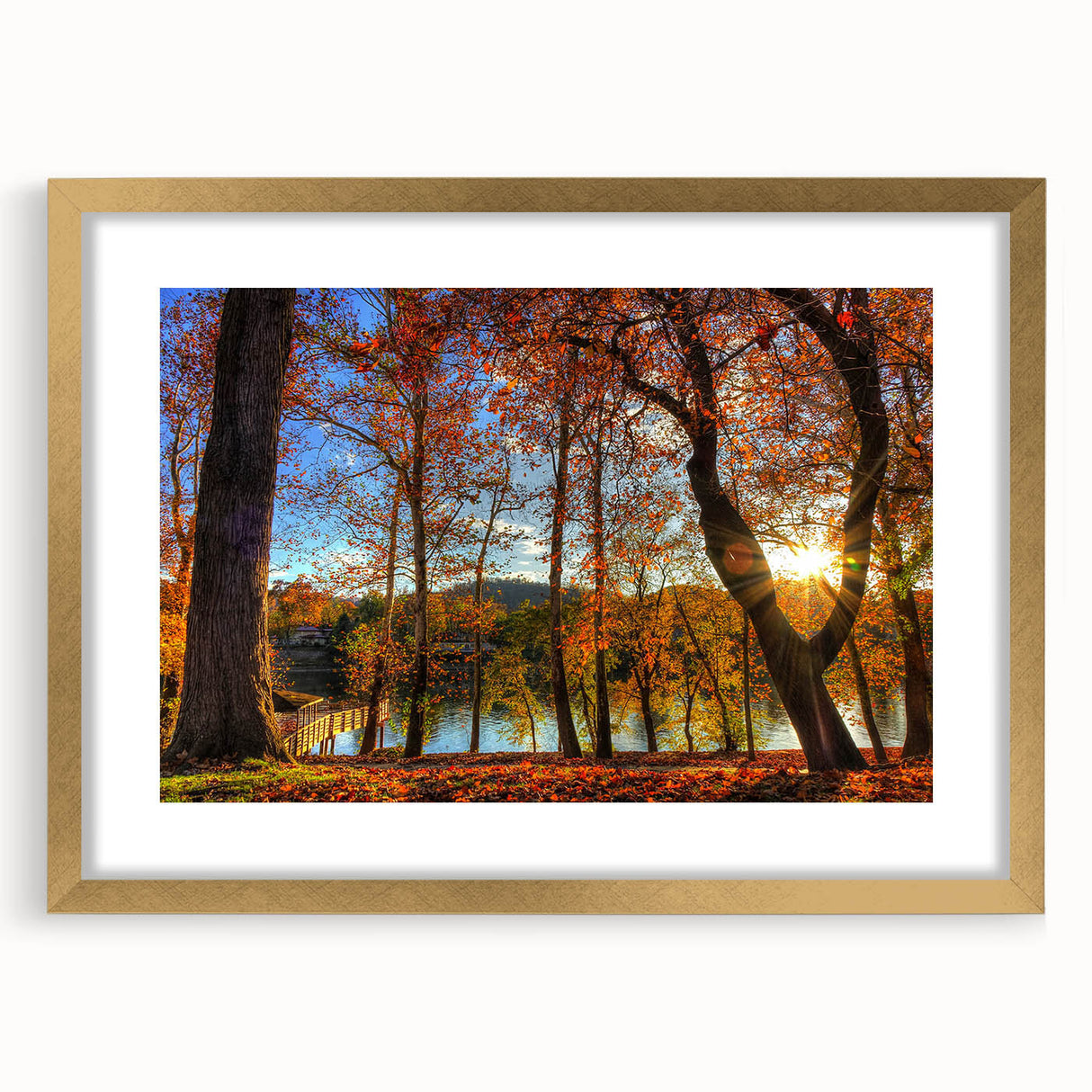 Extra large abstract art print depicting colorful, textured scenery of West Virginia, ideal for living room wall decor.