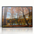 Large abstract wall art depicting West Virginia scenery in muted earth tones on a framed acrylic.