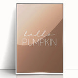 Art deco poster of autumn trees in orange and brown tones on white acrylic, ideal for modern nursery wall art.