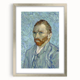 Textured abstract art print in blues and greens on a framed canvas, ideal for bedroom decor.
