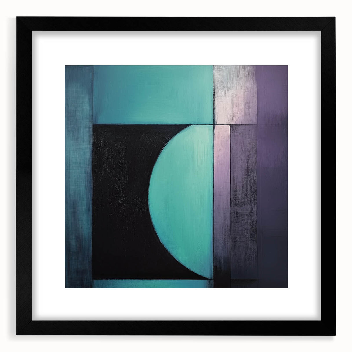 Modern Abstract Living Room Wall Art – Turquoise & Purple Canvas