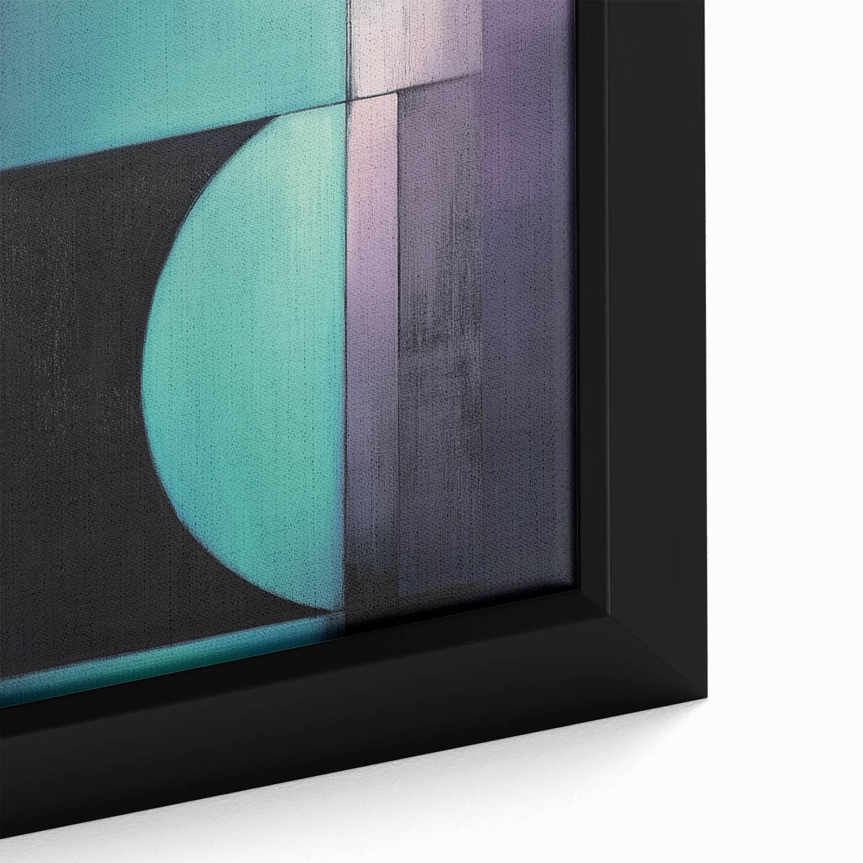 Modern Abstract Living Room Wall Art – Turquoise & Purple Canvas