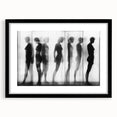 Abstract figurative frame with a black mat, showcasing a modern design that adds an artistic touch to home decor, perfect for contemporary interiors.