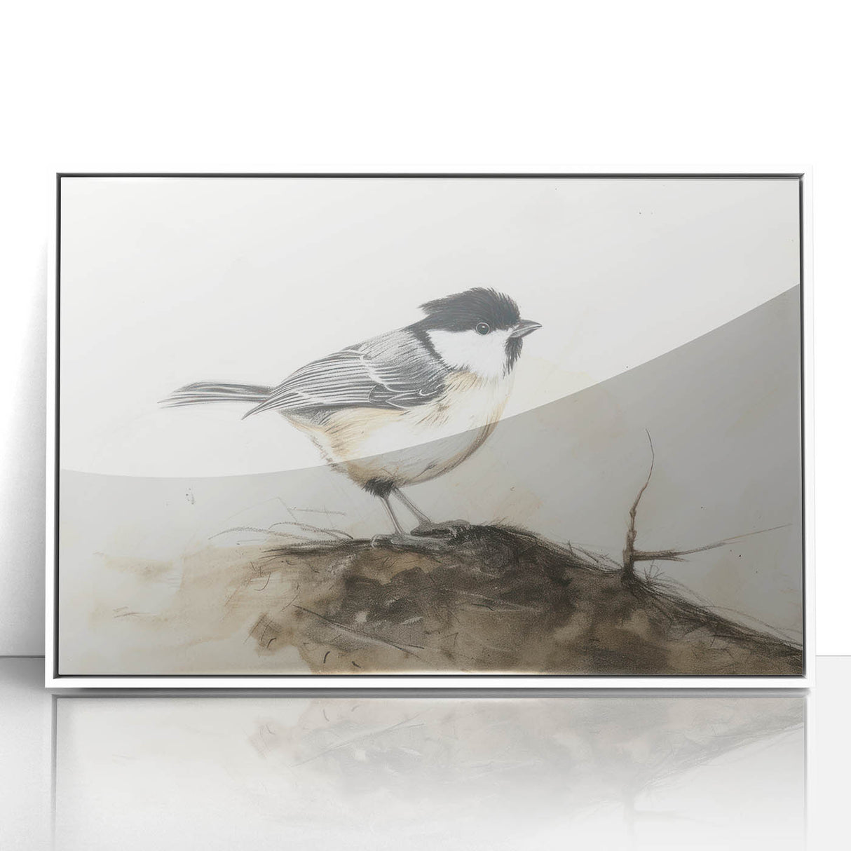 Framed acrylic artwork showcasing a vibrant animal design against a sleek white background, perfect for modern decor. Ideal for animal lovers and art enthusiasts.