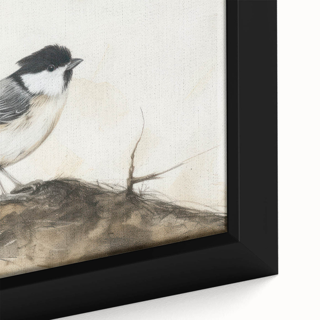 Close-up of a beautifully framed canvas artwork depicting a vibrant, colorful animal design, showcasing intricate details and textures that enhance any interior decor.