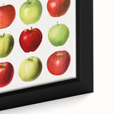 Extra large black wall art featuring a close-up of colorful, textured fruits on framed canvas, ideal for living room decor.