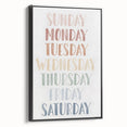 Days of the Week Kids Educational Wall Art - Learning Poster for Classrooms