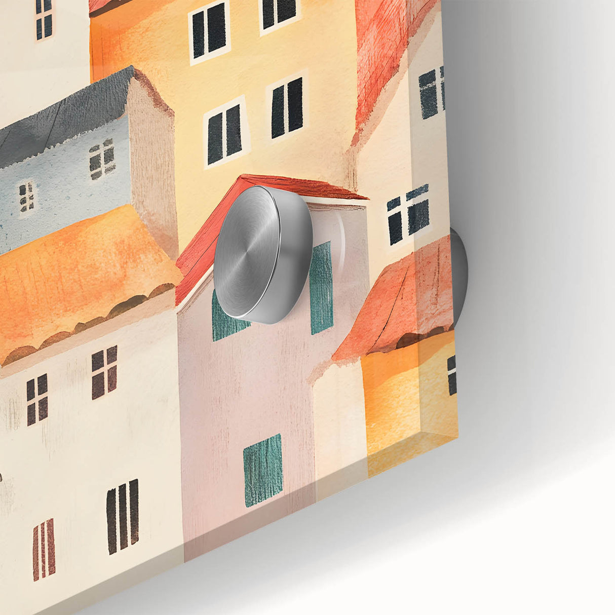 Colorful Village Nursery Wall Art – Kids Room & Baby Decor
