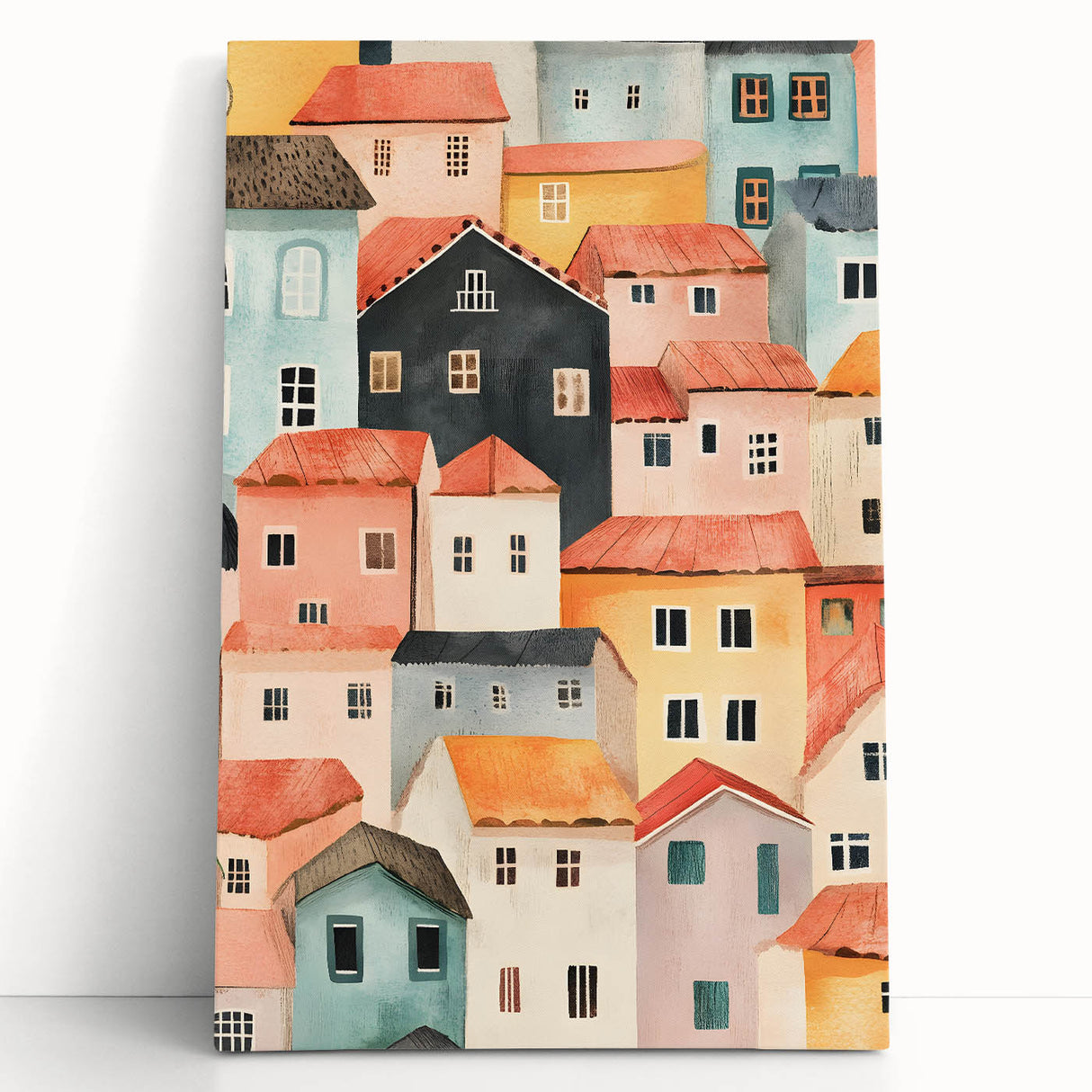 Colorful Village Nursery Wall Art – Kids Room & Baby Decor