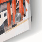 Modern Industrial Art - Abstract Contemporary Red & Black Design