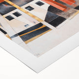 Modern Industrial Art - Abstract Contemporary Red & Black Design