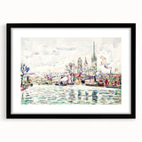 Modern Wall Art: River Scene Rouen by Paul Signac for Unique Decor