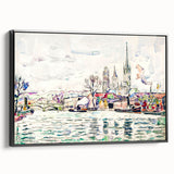 Modern Wall Art: River Scene Rouen by Paul Signac for Unique Decor