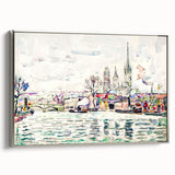Modern Wall Art: River Scene Rouen by Paul Signac for Unique Decor