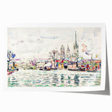 Modern Wall Art: River Scene Rouen by Paul Signac for Unique Decor