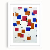 Modern Abstract Wall Art - Geometric Color Blocks Composition
