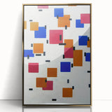 Modern Abstract Wall Art - Geometric Color Blocks Composition