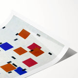 Modern Abstract Wall Art - Geometric Color Blocks Composition