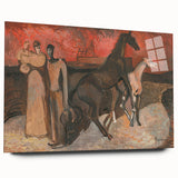 Modern Expressionist Art: Fire and Refugees by Cyprián Majerník