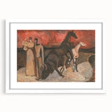 Modern Expressionist Art: Fire and Refugees by Cyprián Majerník